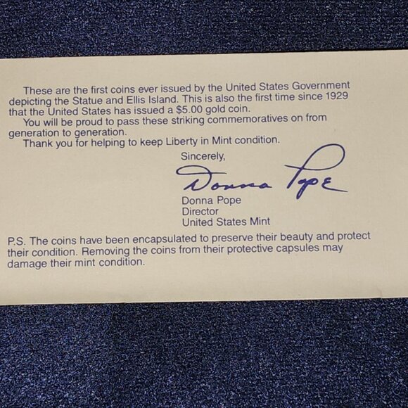 1986 US Mint Proof Liberty 2 Coin Set - Picture 15 of 15